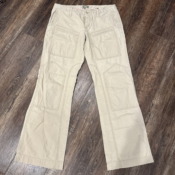 VTG Y2K American Eagle Khaki Pants Women's Size 8 Regular 30" Inseam Well Worn - Picture 1 of 16